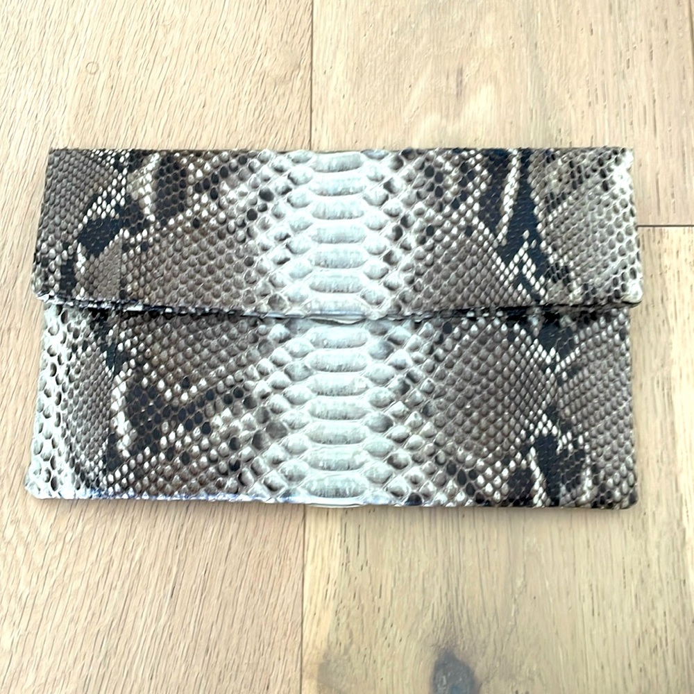 Snakeskin clutch